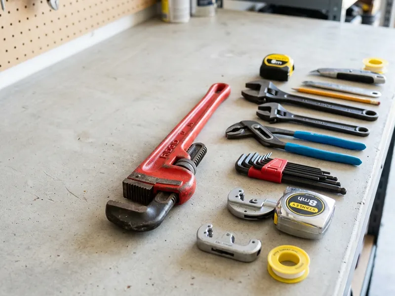 Professional plumbers in Peru, IN equipped with top-tier tools for residential and commercial plumbing services.